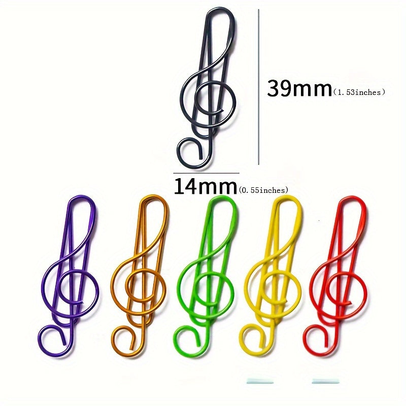 6pcs Colorful Music Paper Clips