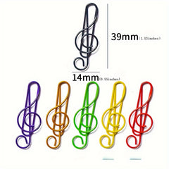 6pcs Colorful Music Paper Clips