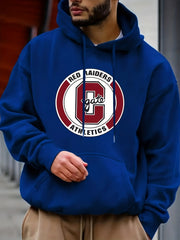 Retro Letter Pattern Print Hoodie For Men