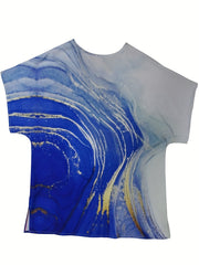 Marble Print Short Sleeve Tee