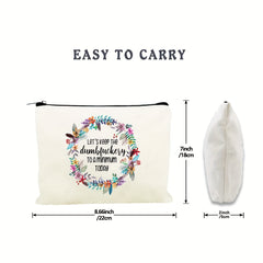 Funny Canvas Cosmetic Bag Makeup Bags Travel Bag Birthday Gifts