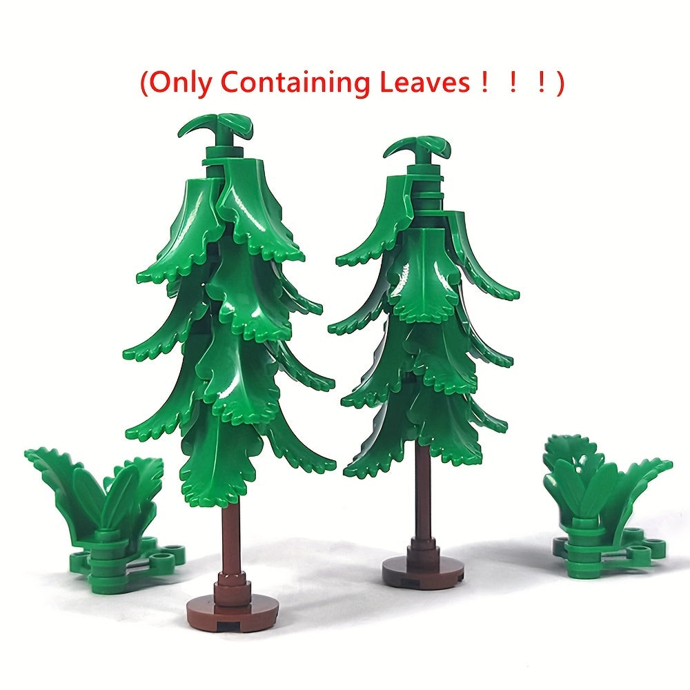 9pcs Garden Building Blocks Set DIY Leaves Twigs Grass for Farm Scene Play