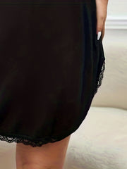 Leopard Heart Print Nightdress with Lace Trim