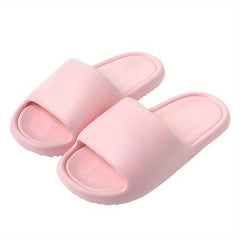 Women's Solid Pillow Slides Slip On Open Toe Non slip Soft Sole