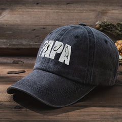 Fishing PAPA Embroidery Baseball Cap Hip Hop Unisex Washed Distressed Dad Hat