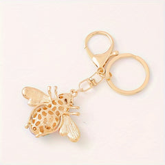 Metal Diamond Bee Keychain Party Decor Christmas