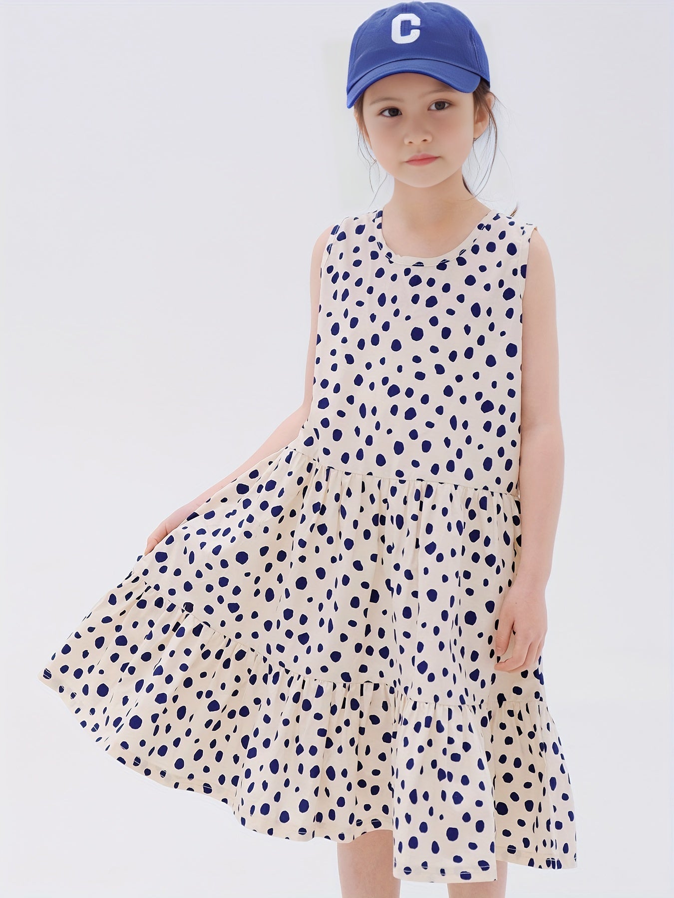 Polka Dot Princess Dress for Girls, Summer Party Dress
