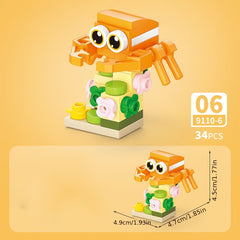 Fish Tank Crab Building Block Toy Model Assembly Desktop Ornament Gift