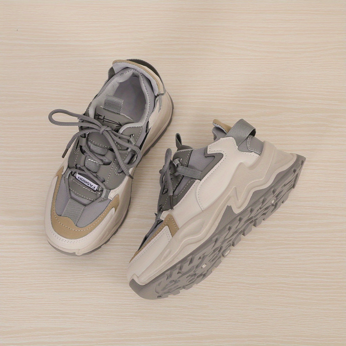 Colorblock Chunky Sneakers Height Increasing Platform Shoes