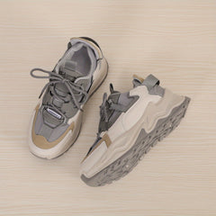 Colorblock Chunky Sneakers Height Increasing Platform Shoes