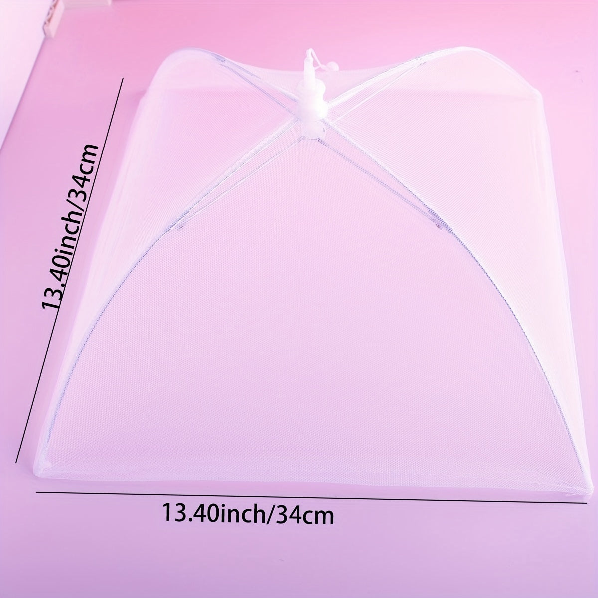 2pcs Foldable Umbrella Food Tent Cover with Lace, Portable Anti Mosquito Mesh