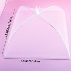 2pcs Foldable Umbrella Food Tent Cover with Lace, Portable Anti Mosquito Mesh