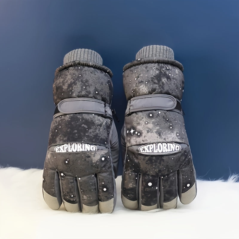 Warm Winter Ski Gloves - Touch Screen Cycling Gloves - Water Resistant