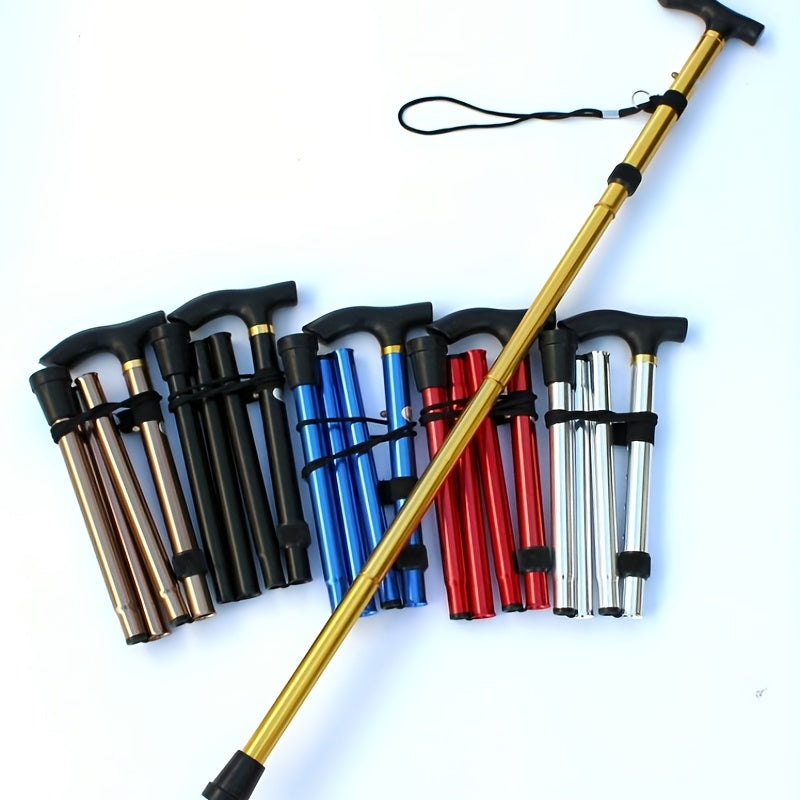 Folding Walking Stick Trekking Pole Adjustable Lightweight Hiking Stick