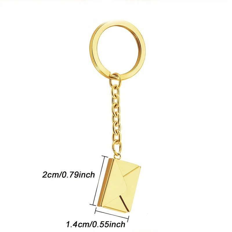Custom Text Envelope Wallet Key Chain for Men