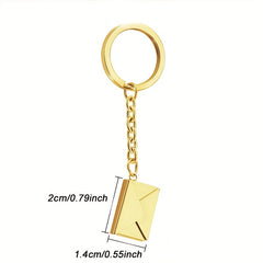 Custom Text Envelope Wallet Key Chain for Men