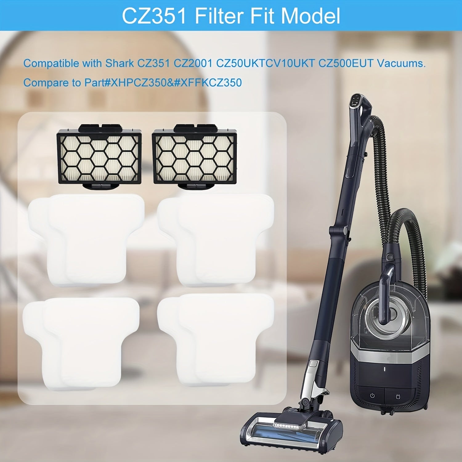 6pk CZ351 Filter for Shark CZ351 CZ2001 Vacuum