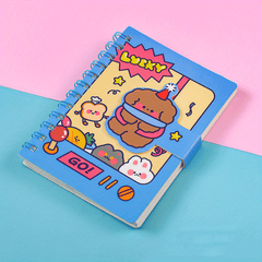 Cartoon Magnetic Buckle Coil Mini Pocket Notepad Stationery Notebook