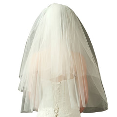 Double Layer Bridal Veil for Wedding Decoration