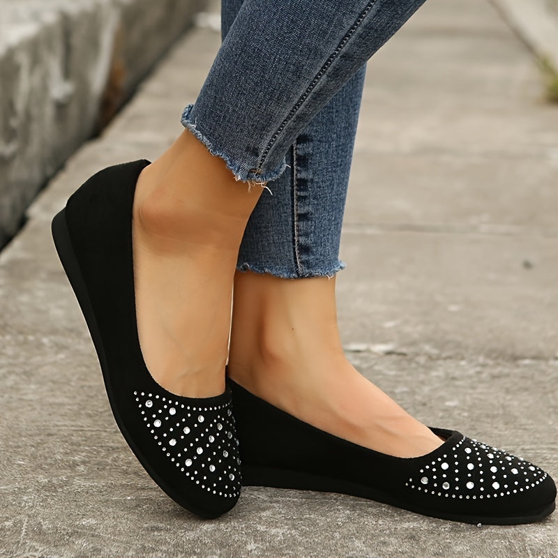 Women's Rhinestone Loafer Slip On Shoes