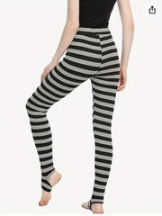 Striped Print High Waist Yoga Leggings