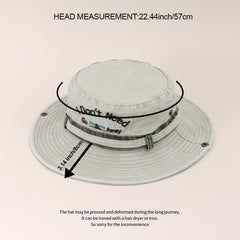 Embroidered Drawstring Bucket Hat Cowboy Hat