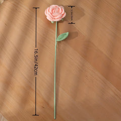 Crochet Wool Eternal Flower Round Rose Handicrafts Family Lover Gift