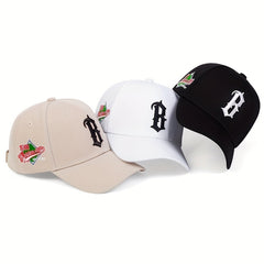Gothic B Embroidery Baseball Cap Unisex Hip Hop Dad Hats