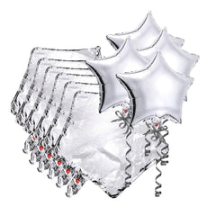 20pcs 18 Inch Silvery Star Balloons Aluminum Foil Balloon
