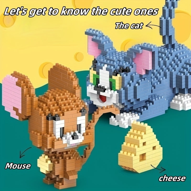 1318pcs Cats And Mice Building Blocks Educational Toys