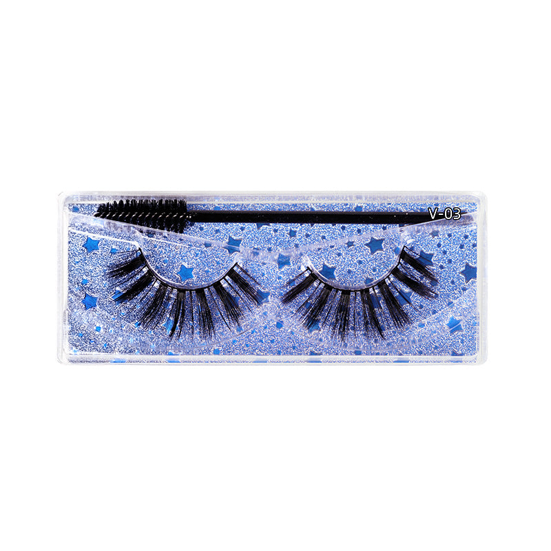 15mm Natural 3D False Lashes Pack with Brush