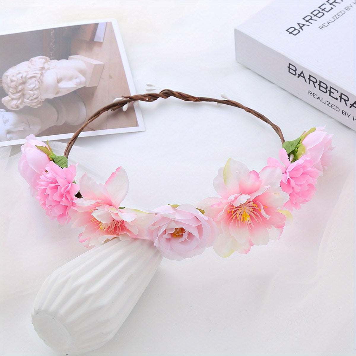 Girl's Faux Rose Children's Wreath Headdress