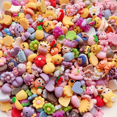 50 Mixed Small Flower Animal Resin Beads DIY Accessories
