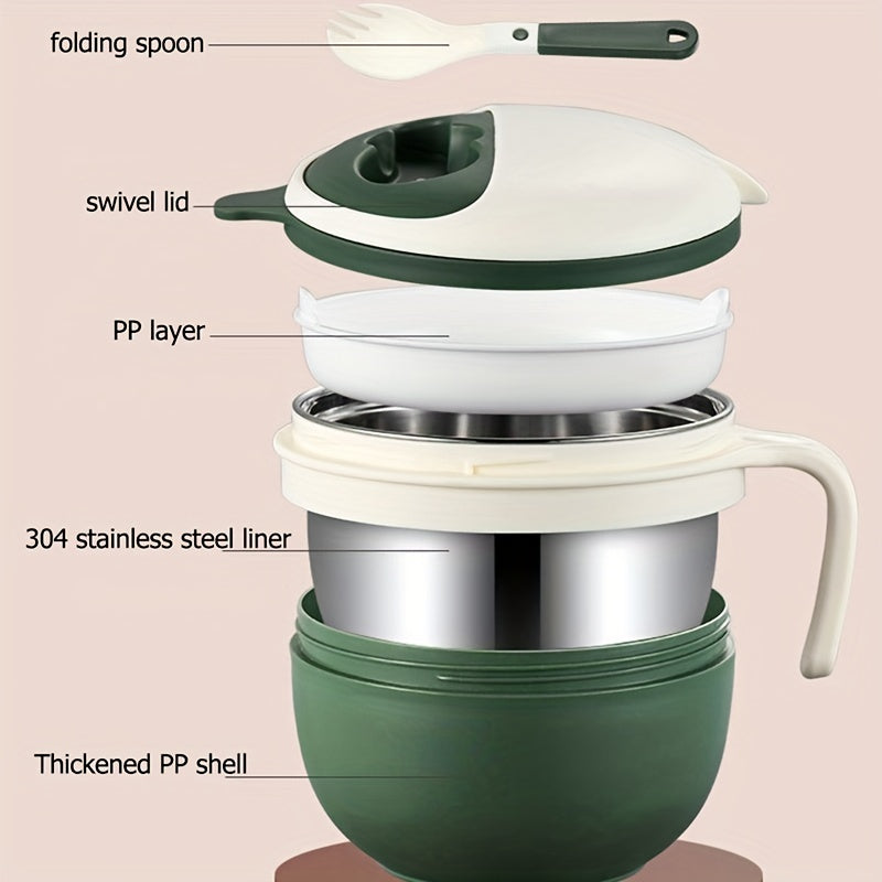 Stainless Steel Instant Noodles Bowl Large Capacity Dorm Lunch Box