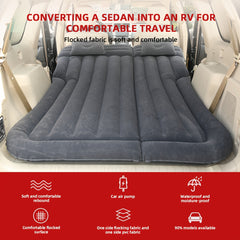 Inflatable Flocking Cloth SUV Car Travel Bed for Adults