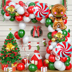 97pcs Christmas Balloon Garland Arch Kit Holiday Decor Party Favor Indoor