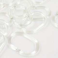 12pcs Clear C Shaped Shower Curtain Hooks for Bathroom Shower Rods