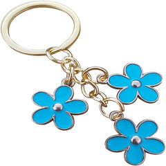 Flowers Charms Enameled Keychain Chain Tassel Keyring Purse Bag Accessories
