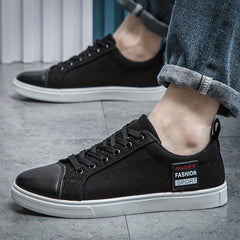 Men's Canvas Sneakers Anti-Skid Lace Up Walking Shoes