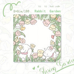 1 Piece 100 Sheets Spring Garden Series Fresh Art