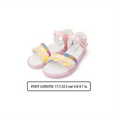 TARANIS Girls Open Toe Flat Ankle Strappy Sandals