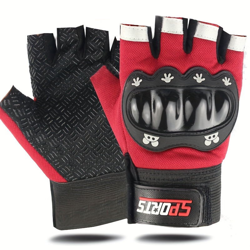 Kids' Half Finger Outdoor Cycling Gloves - Non-slip Sunscreen Breathable
