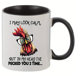 Funny Chicken Ceramic Mug Great Gift For Mom Friends