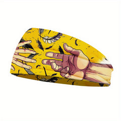 Men's Printed Knit Sports Headband - Sweatband Yoga & Cross Neckband