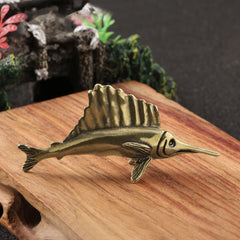 Brass Tuna Ornament Statue Copper Marine Life Antique Figurine