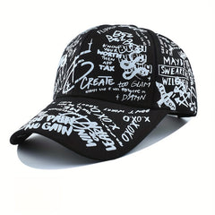 Cool Graffiti Printed Baseball Cap for Men and Women
