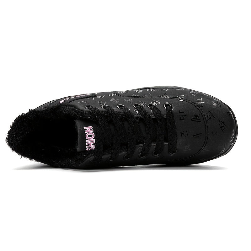 Winter Ankle Boots Lace Up Air Cushion Non slip Sports Sneakers Women's Footwear