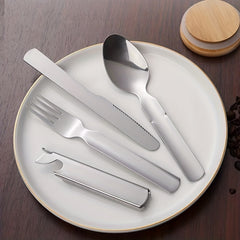 Stainless Steel Portable Cutlery Set Spoon Fork Opener Combo 16cm