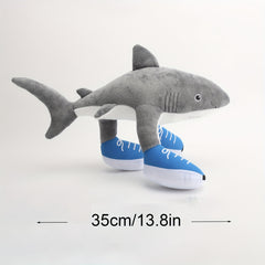 Soft Plush Shark Toy Sneaker Clad Funny Companion Doll Gift