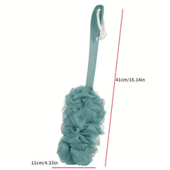 Long Handle Mesh Bath Brush Exfoliating Massage Sponge